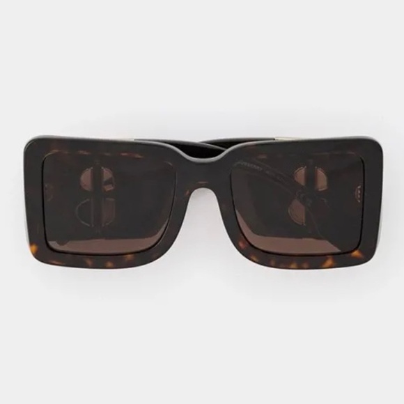 New! Burberry BE4406U 300273 Havana Oversized Sunglasses, Authentic - Picture 6 of 10